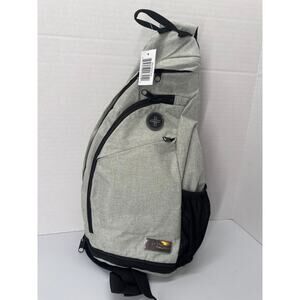 Bella Russo crossbody sling bag over shoulder padded strap gray chest bag